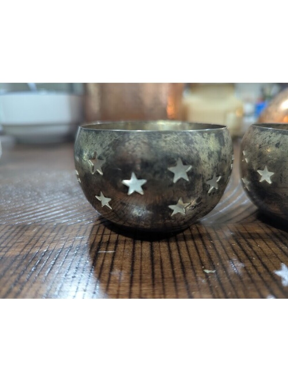 Celestial Votive Metal Star Tea Light Candle Holder - Picture 3 of 8